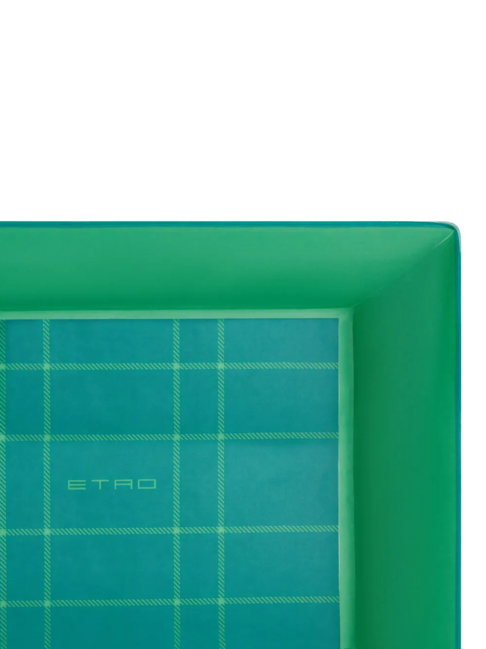 Etro Home Logo-print Tray In Green
