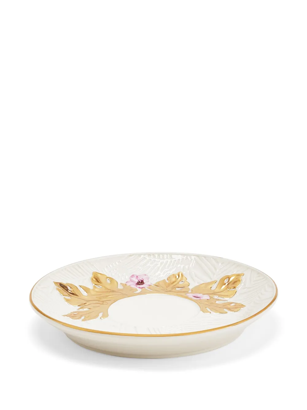 Villari Tea Glass And Saucer Set In Gold