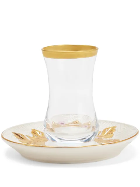 VILLARI set de plato y vaso de té