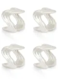 L'Objet Ripple napkin rings (set of four) - Silver