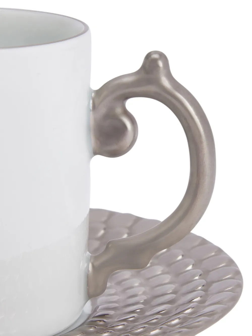 L'OBJET AEGEAN ESPRESSO CUPS AND SAUCER (SET OF TWO)