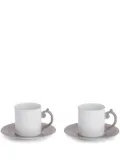 L'Objet Aegean espresso cups and saucer (set of two) - White