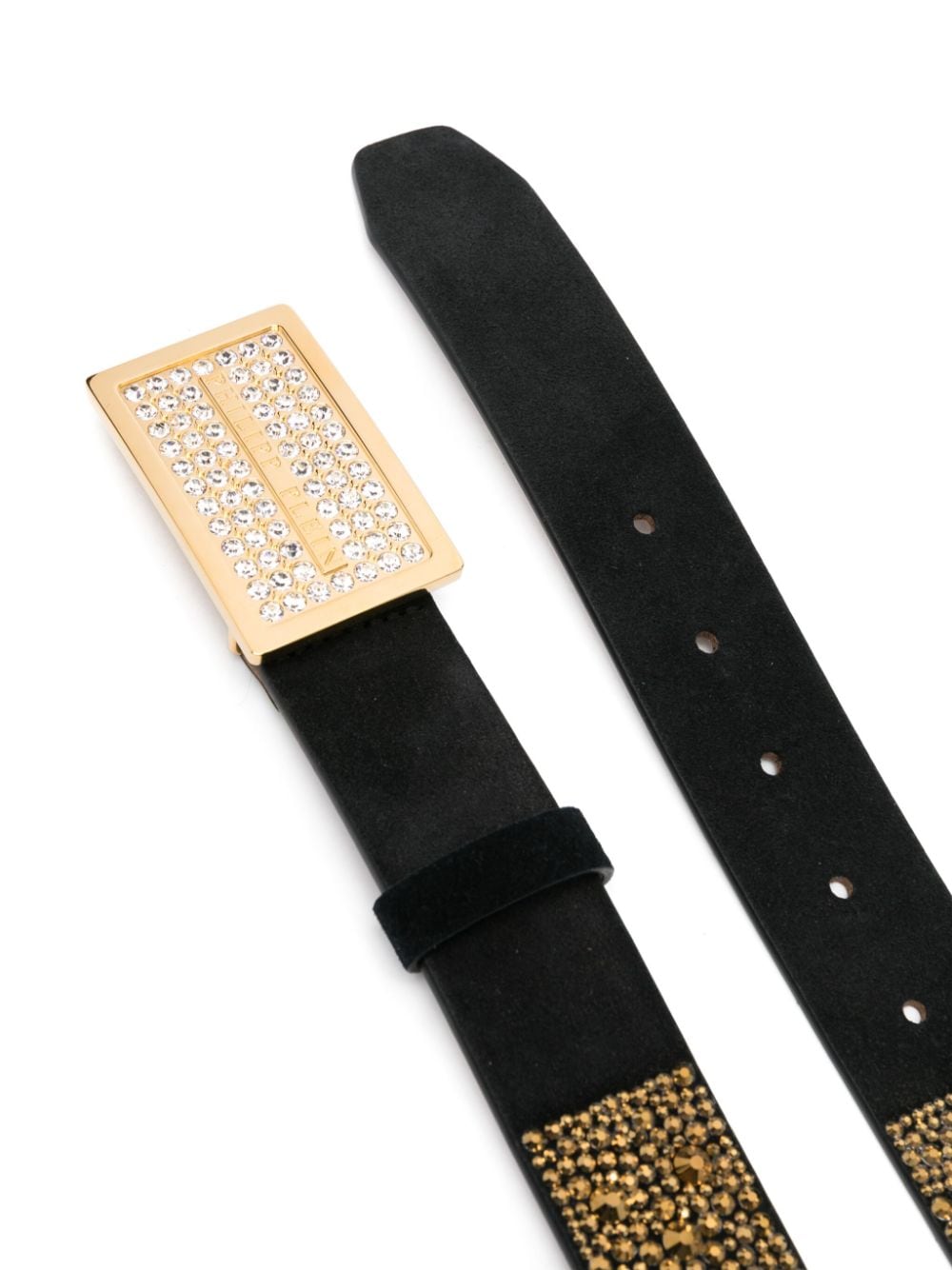 Shop Philipp Plein Crystal-embellished Belt In 黑色