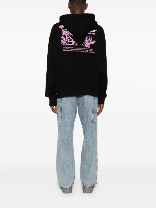 【にゃんすけ】OFF-WHITE ストライプパーカー ブラック Off-White Dragon Bee パーカー | ブラック | FARFETCH JP