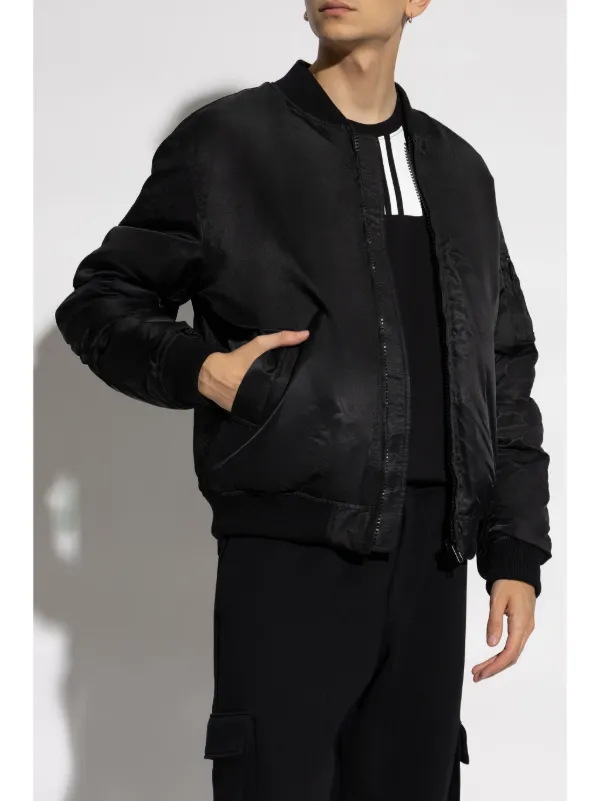 Moschino ジップアップ パデッドジャケット | ブラック | FARFETCH JP