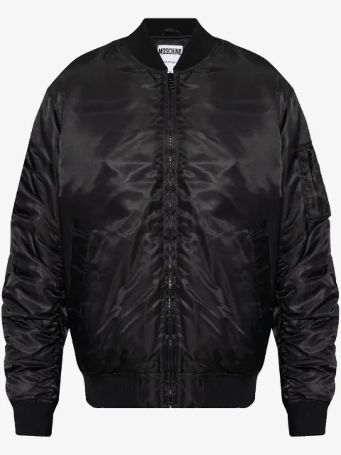 Moschino zip-up padded bomber jacket