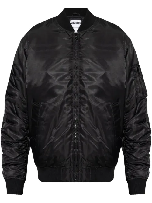 Veste bomber matelassée à fermeture zippée - Moschino - Modalova