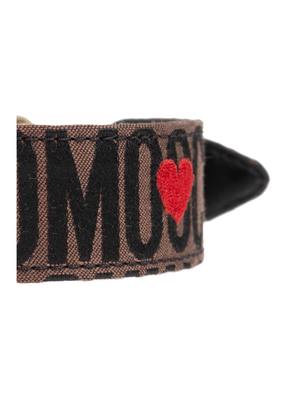 Shop Moschino Logo-print Dog Collar In Brown