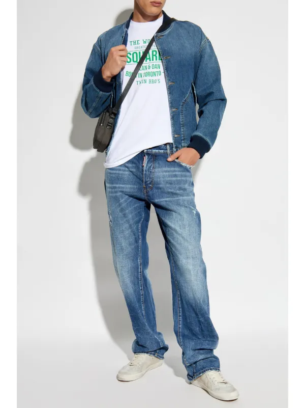 Dsquared2 タフルフレストテニムシャケット S75AM1124D35106 309 DSQUARED2 (ディースクエアード) ウォッシュ加工 ボタンフライ