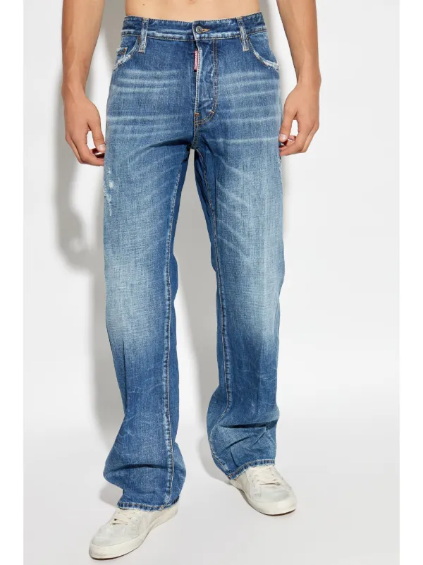 Dsquared2 タフルフレストテニムシャケット S75AM1124D35106 309 DSQUARED2 フェイデッド ジーンズ | ブルー | FARFETCH JP