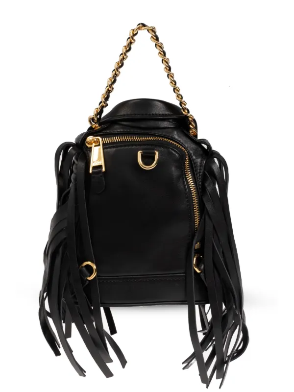 Moschino leather jacket backpack best sale