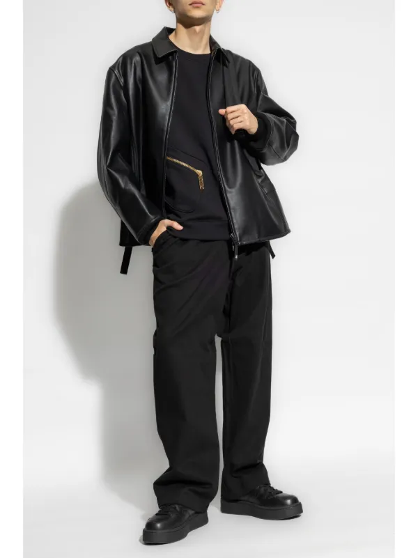 その他 Moschino FW20 CREW NECK SWEATER (09175807_1555) Moschino Men's Logo-Tape Crew Sweatshirt | Neiman Marcus