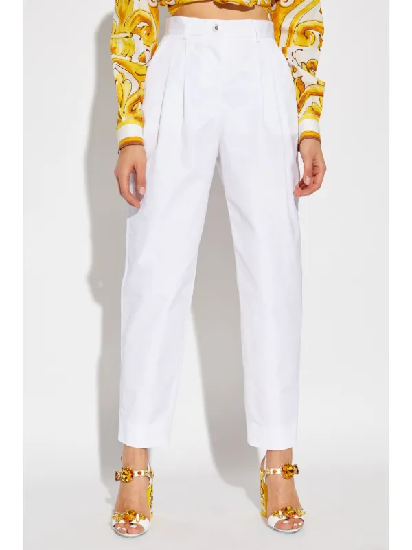 【関税込み】dolce & gabbana Tailored trousers Dolce & Gabbana Tailored Tapered Trousers | White | FARFETCH