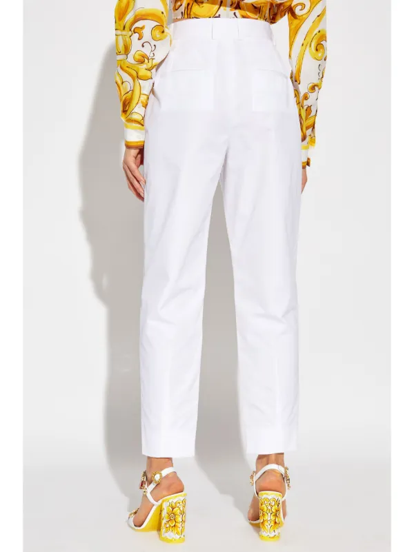 Dolce & Gabbana Tailored Tapered Trousers | White | FARFETCH