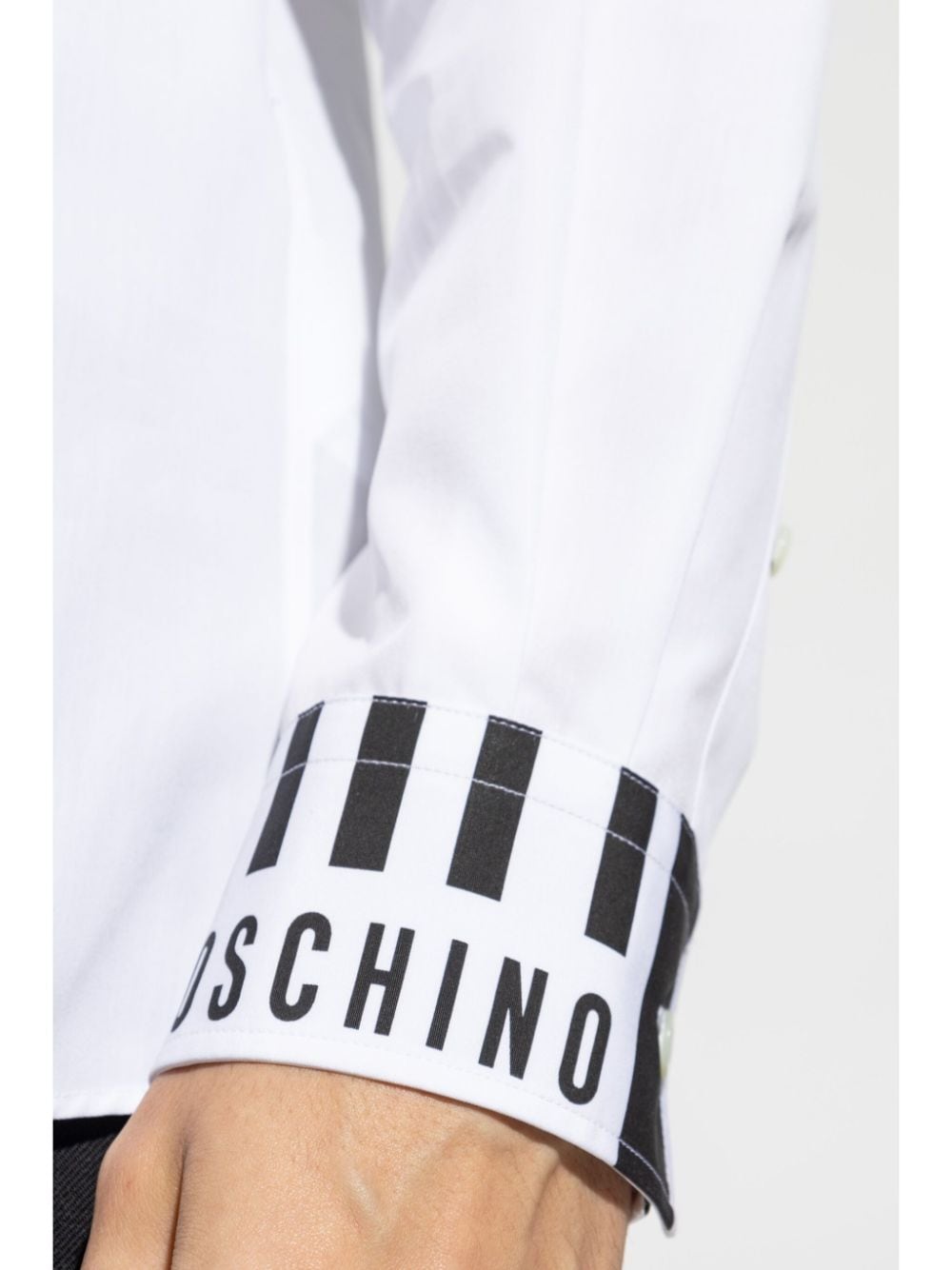 Shop Moschino Barcode Shirt In White