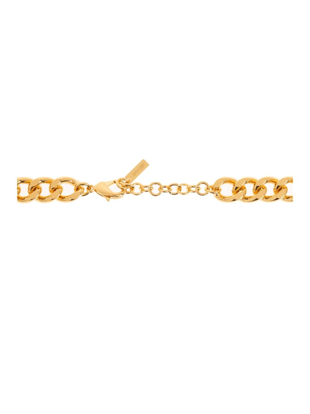 Shop Moschino Logo-lettering Chain Necklace In Gold