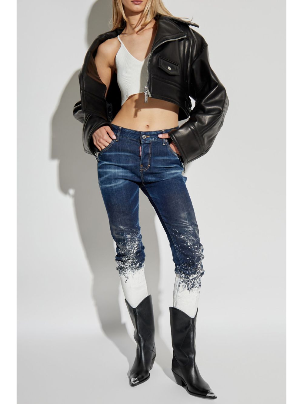 DSQUARED2 Leren jack - Zwart