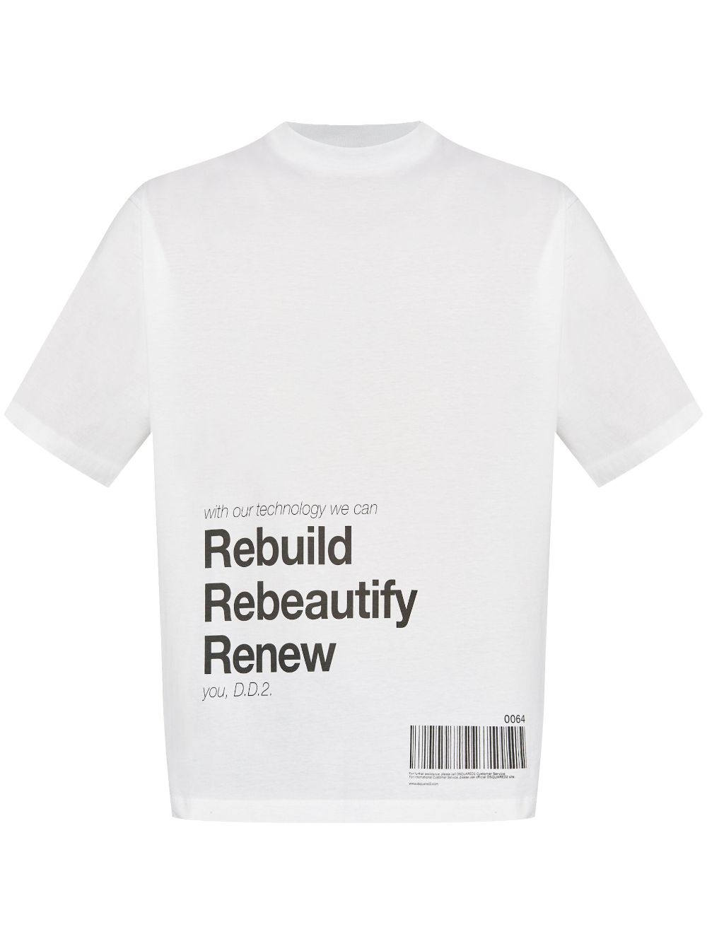 Shop Dsquared2 Rebuild Rebeautify Renew T-shirt In White