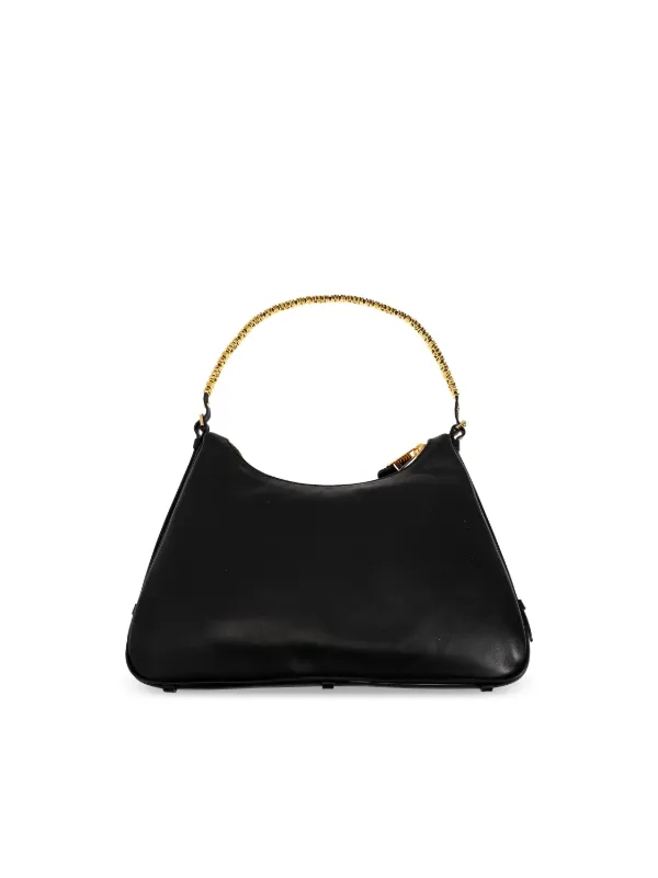☆関税込☆【LOVE MOSCHINO】メタリックショルダーバッグ Moschino メタリック ショルダーバッグ | ブラック | FARFETCH JP