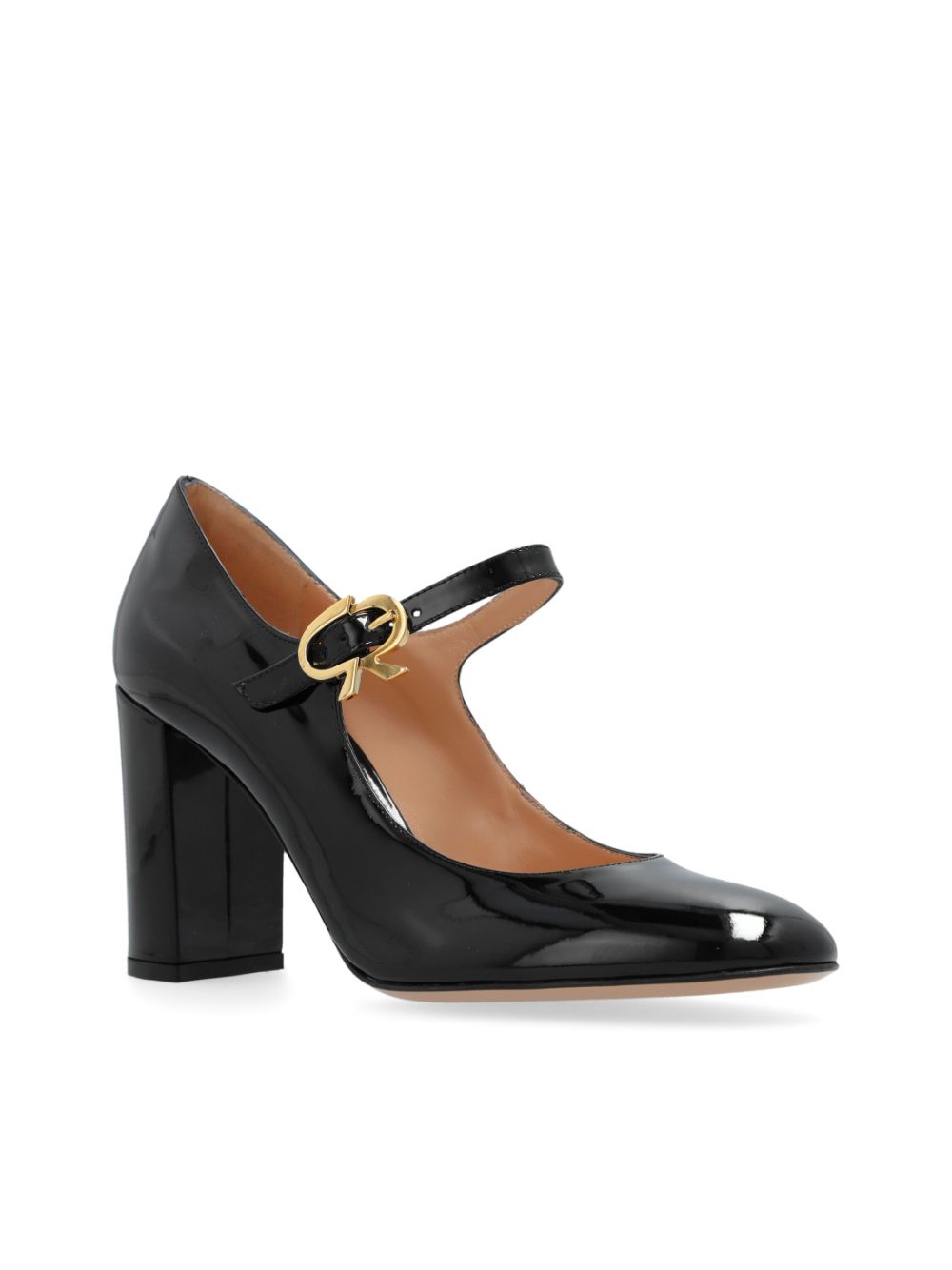 Gianvito Rossi patent finish Mary Janes Black