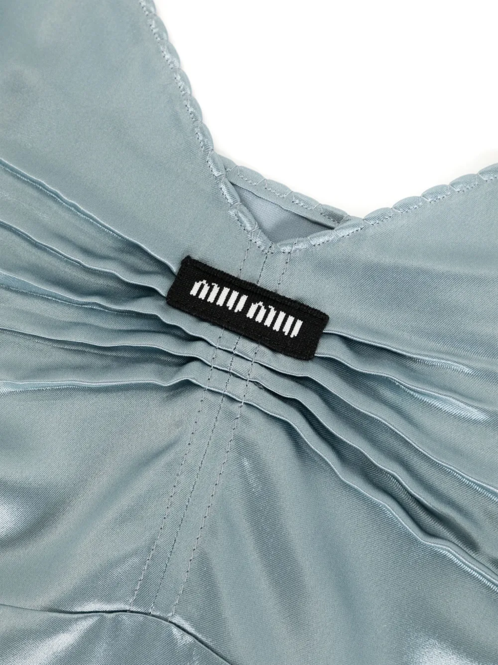 Miu Top met logopatch Blauw