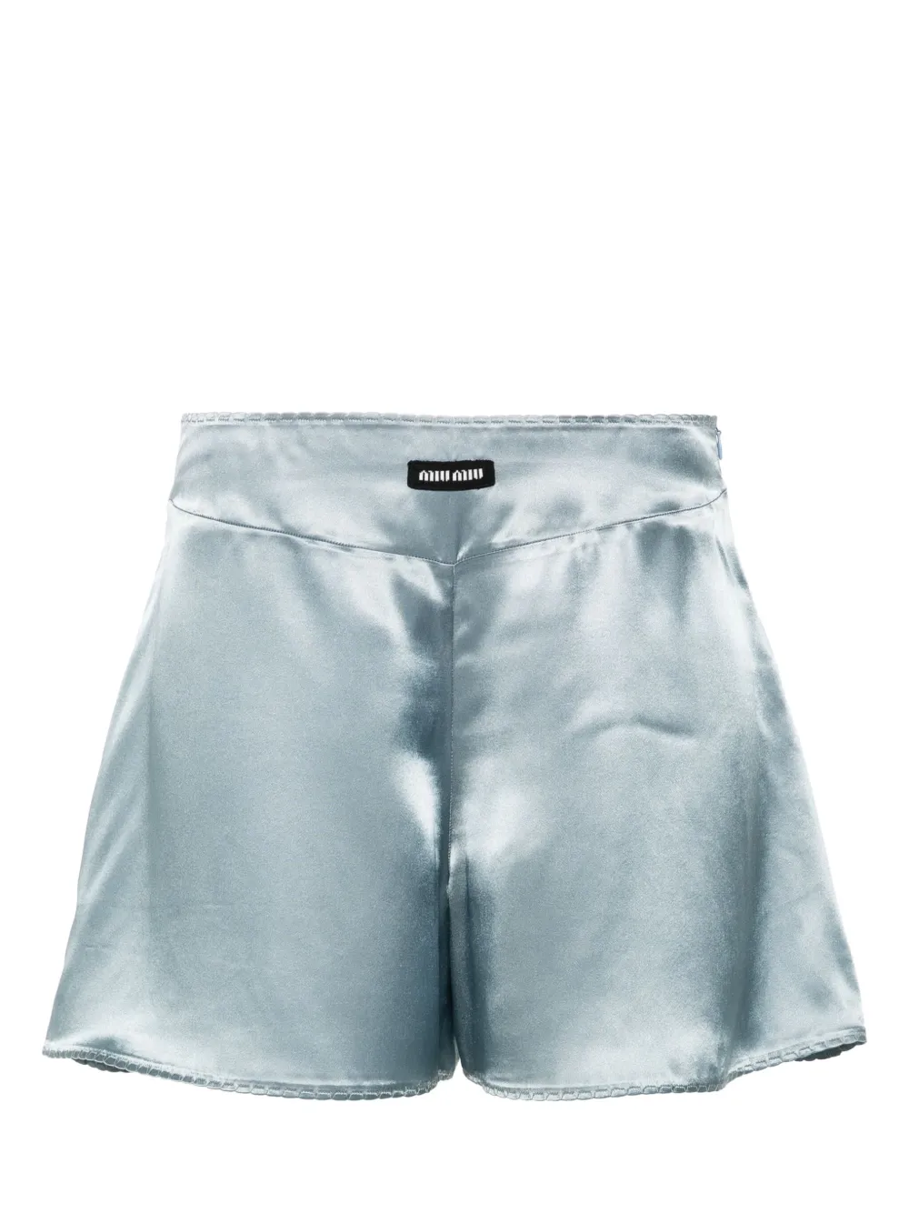 Miu Miu satin pyjama shorts | Blue | Image 1