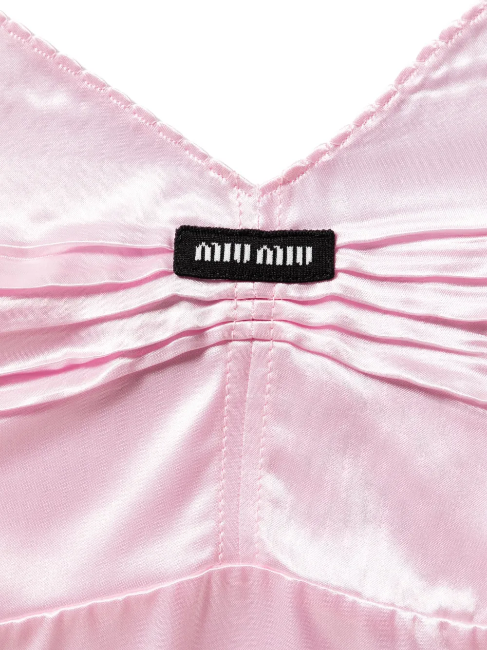 Miu Miu logo-patch Top | Pink | FARFETCH UK