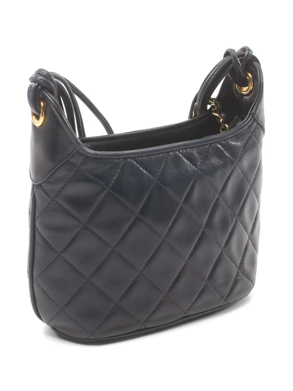 CHANEL Pre-Owned 1989-1991 diamond-quilted shoulder bag - Blauw