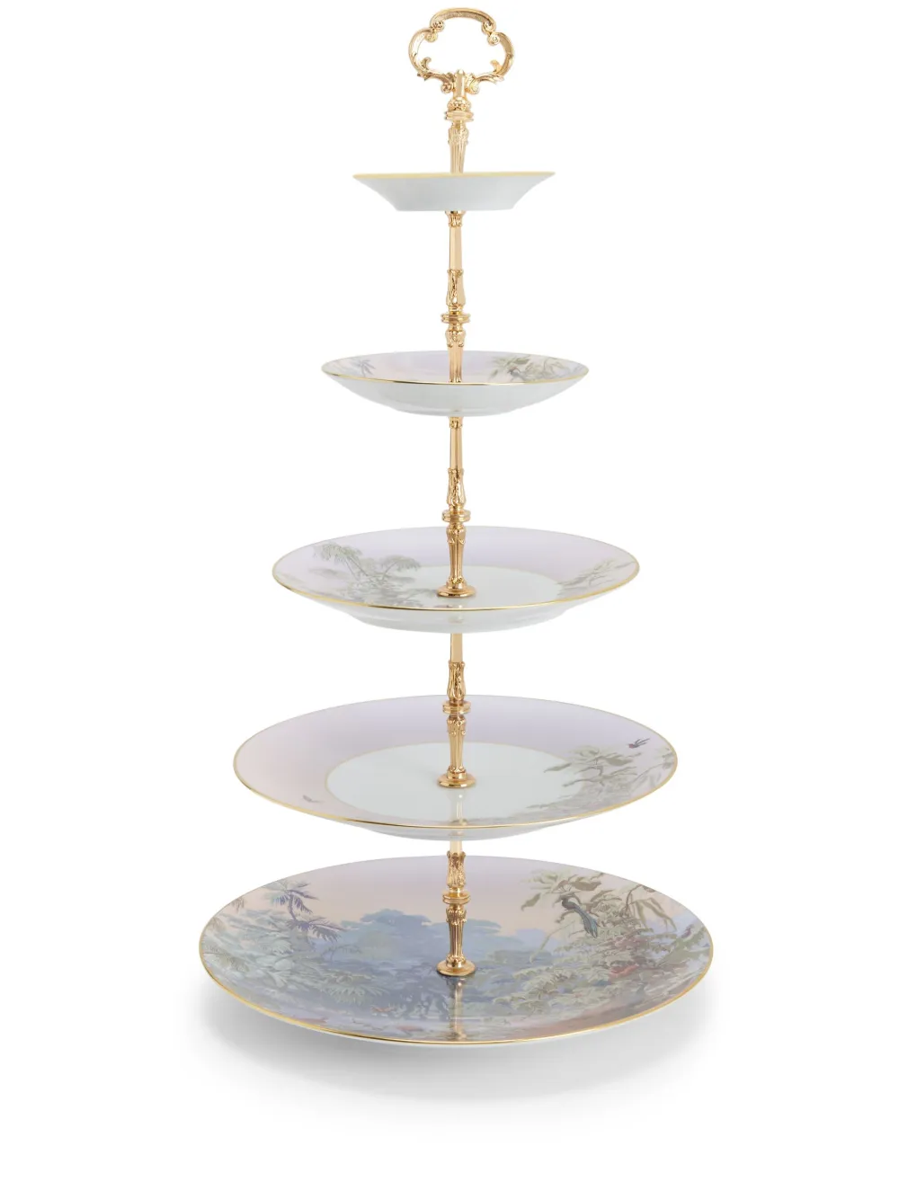 Haviland scenery print cake stand | Green | Image 1