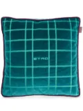 ETRO HOME logo plush-finish cushion - Green