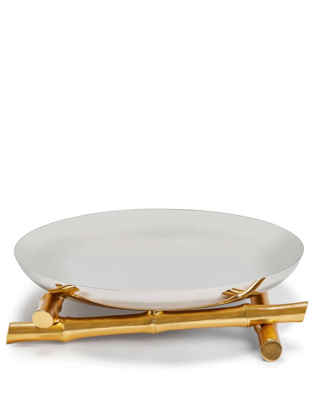 L'Objet Bambou platter (36cm) - Silver