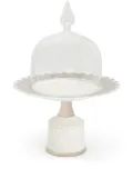 VILLARI glazed-finish cake stand - White