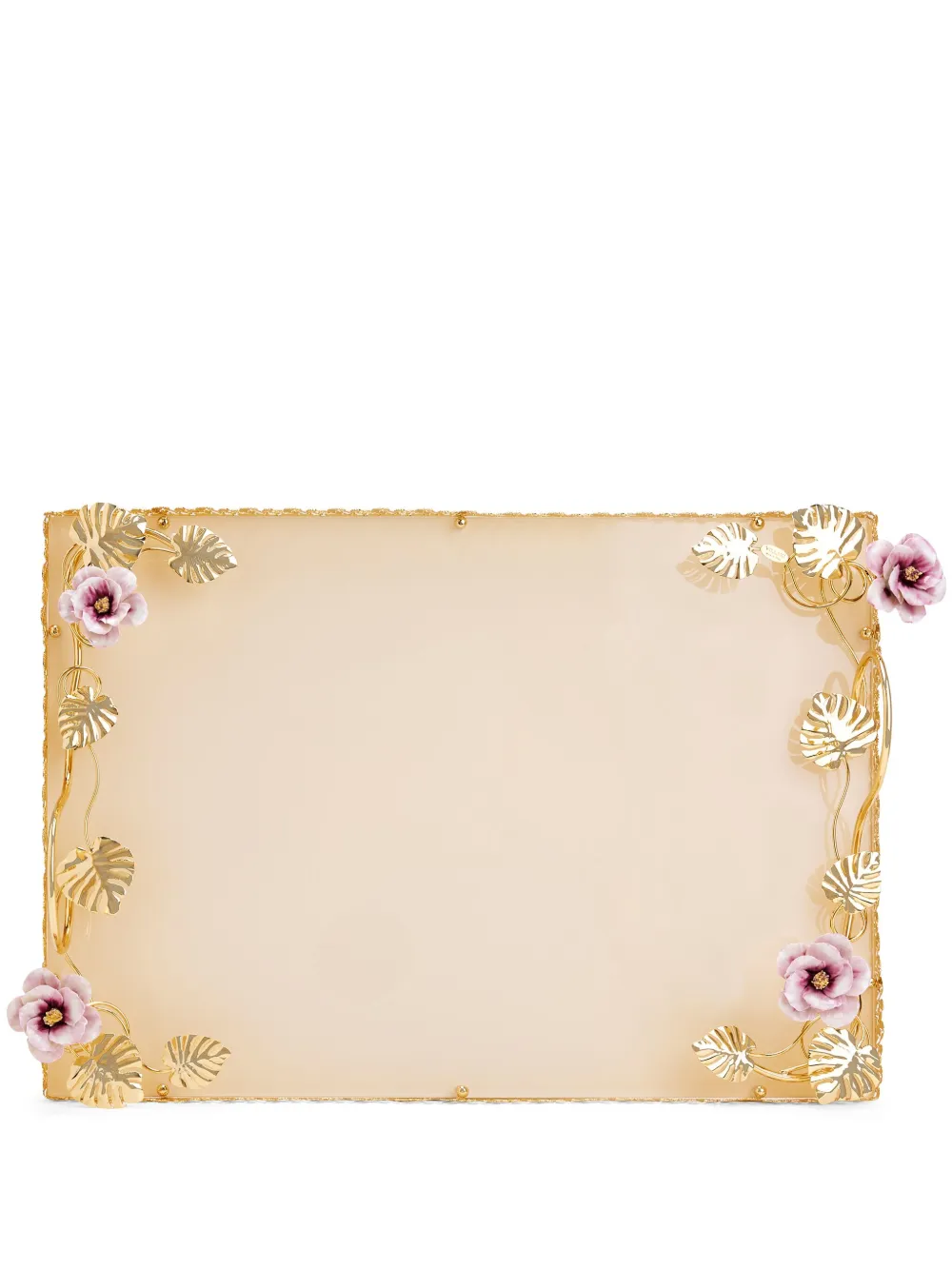 VILLARI flower-detailing tray | Gold | Image 1