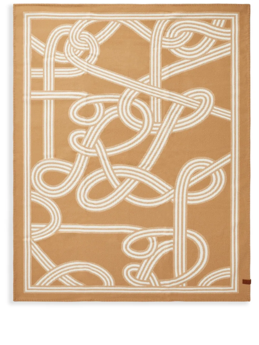 Ralph Lauren Home logo pattern knitted blanket - Neutrals