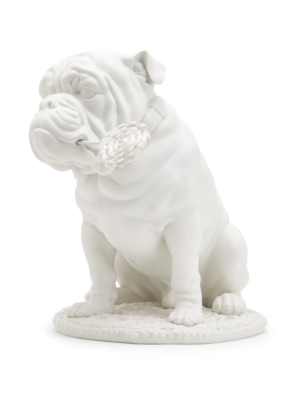 Lladrò Bulldog Porcelain Figurine In White