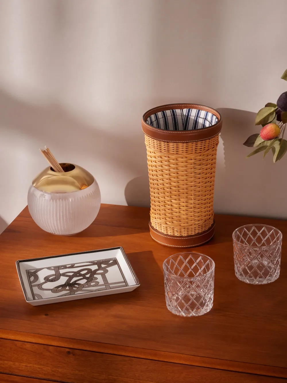 Polo Ralph Lauren Interwoven Raffia Vase In Neutrals