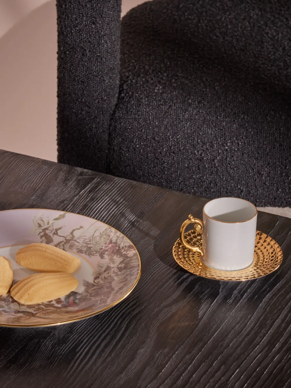 L'OBJET AEGEAN ESPRESSO CUPS AND SAUCER (SET OF TWO)
