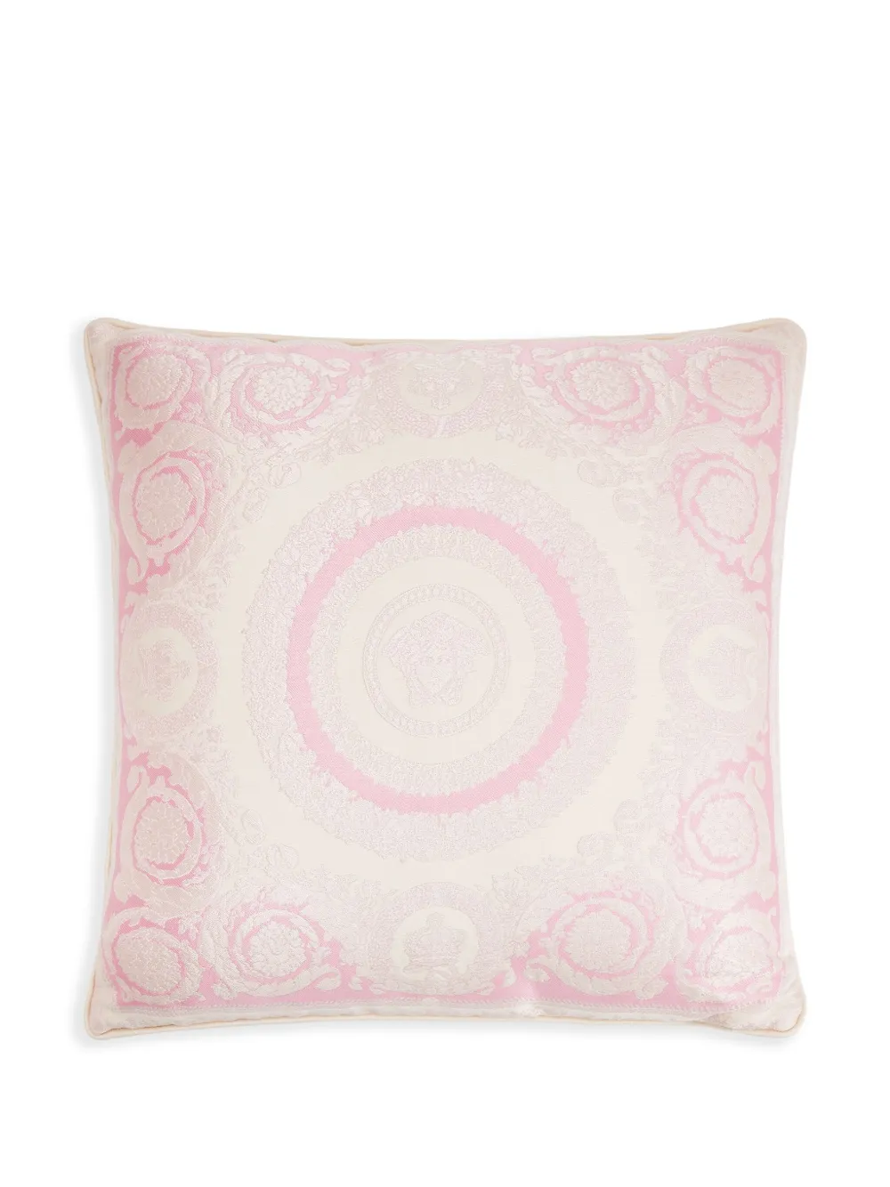 Versace Barocco Cushion In Pink
