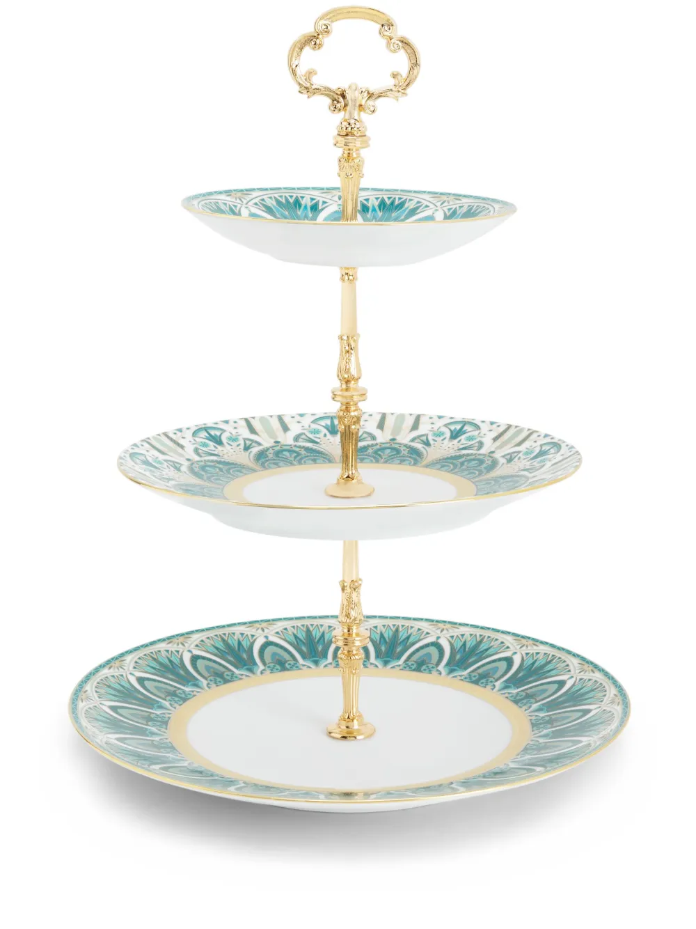 Haviland graphic-print cake plate (set of three) | Green | Image 1