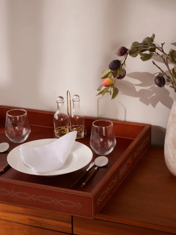 【公式】フジのお歳暮・冬ギフト - WEBカタログ掲載中 レザートレイ スタッズ Home Lauren Ralph | JP FARFETCH | ブラウン 小物入れ