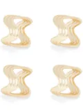 L'Objet Ripple napkin rings (set of four) - Gold