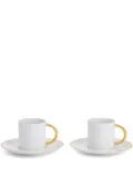 L'Objet Neptune espresso cups and saucer (set of two) - White