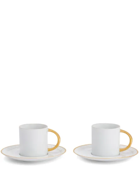 L'Objet Neptune espresso cups and saucer (set of two)