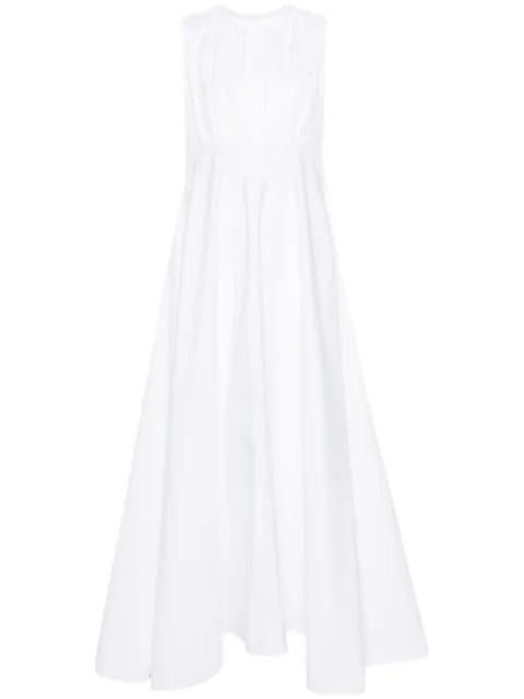Jil Sander vestido largo de popelina