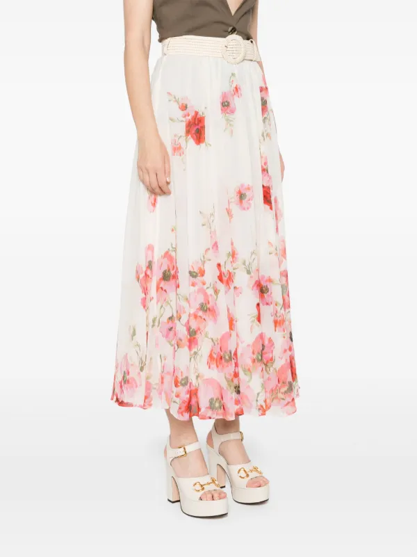 ZIMMERMANN Lightburst Maxi Skirt | Neutrals | FARFETCH AU