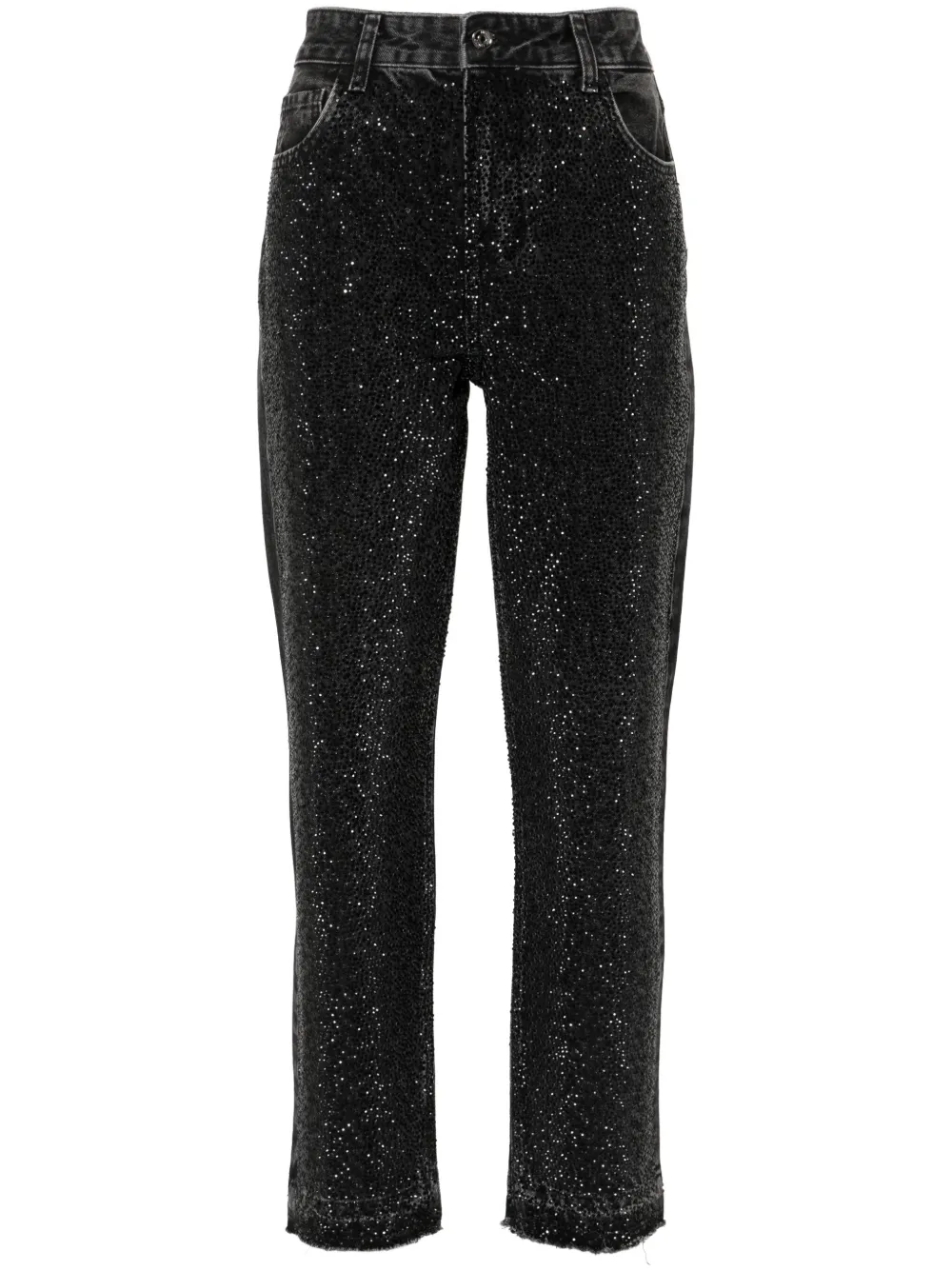 LIU JO rhinestone-embellished Jeans | Black | FARFETCH