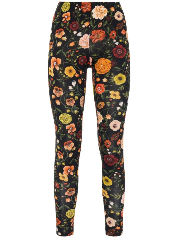 La DoubleJ floral-print Leggings Black FARFETCH PH