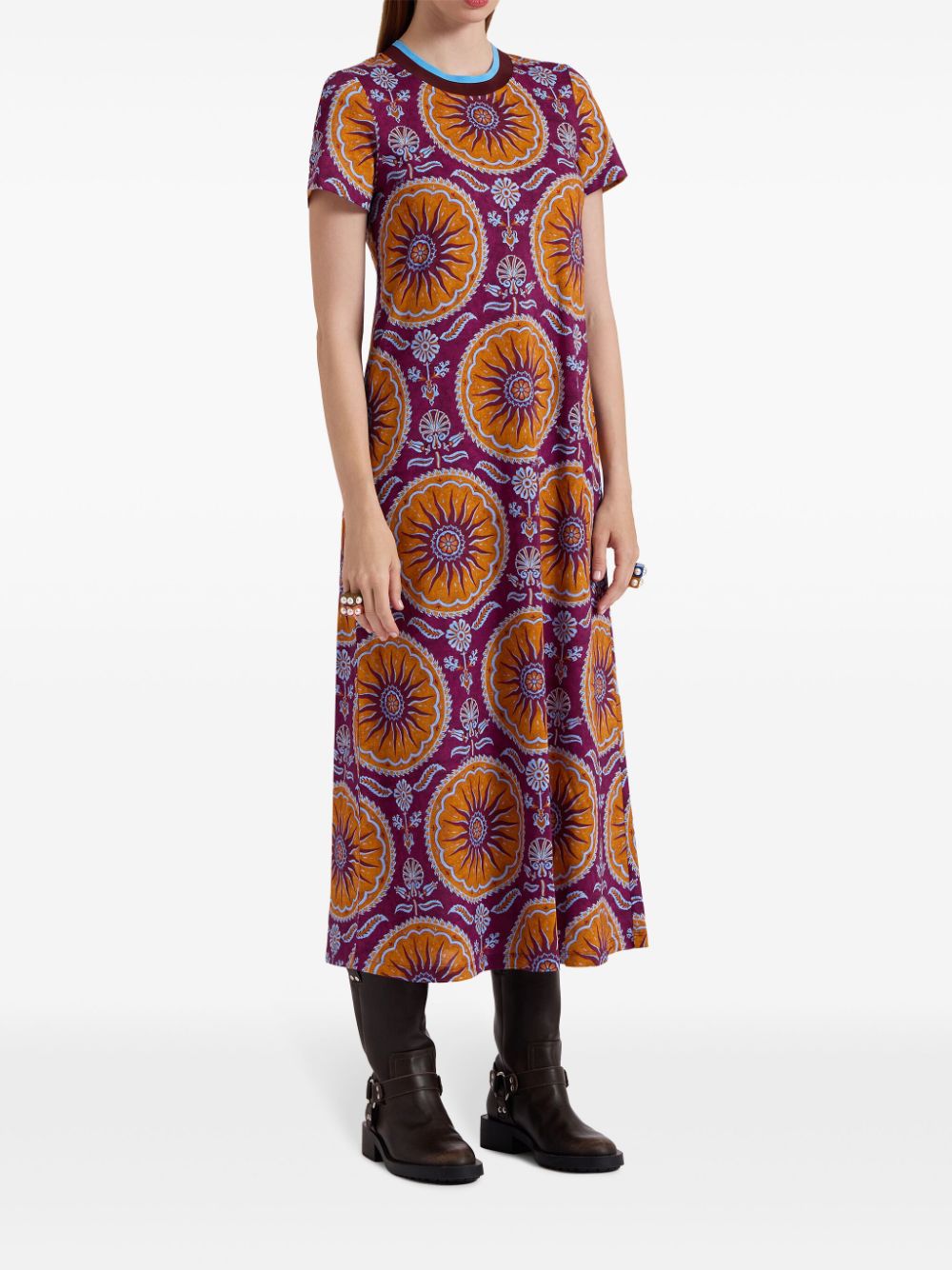 Shop La Doublej Sporty Swing Maxi Dress In Purple