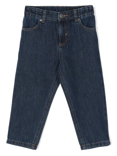 Stella McCartney Kids Calça jeans com efeito desbotado