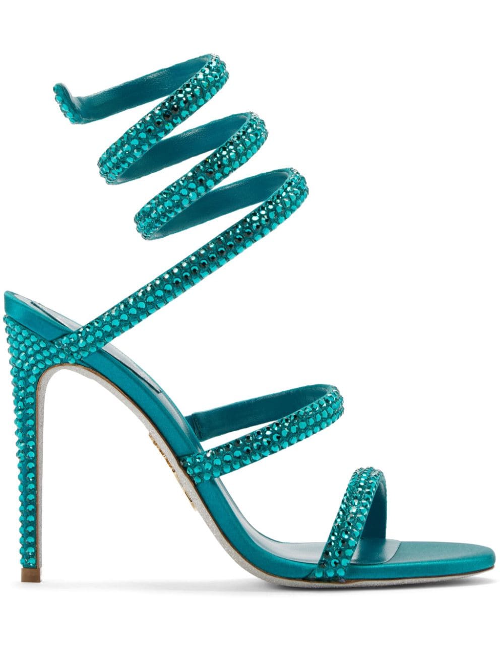 Shop René Caovilla 105mm Cleo Sandals In Blue